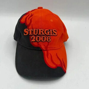 SMC Sturgis Motor Classic ball cap hat Sturgis 2006 orange flame